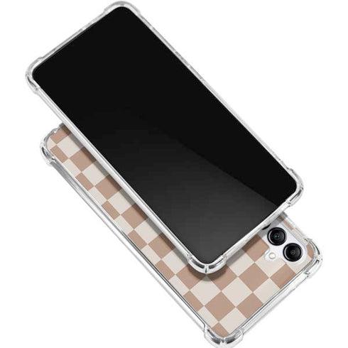 Neutral Checkered Galaxy A15 5G Clear Case